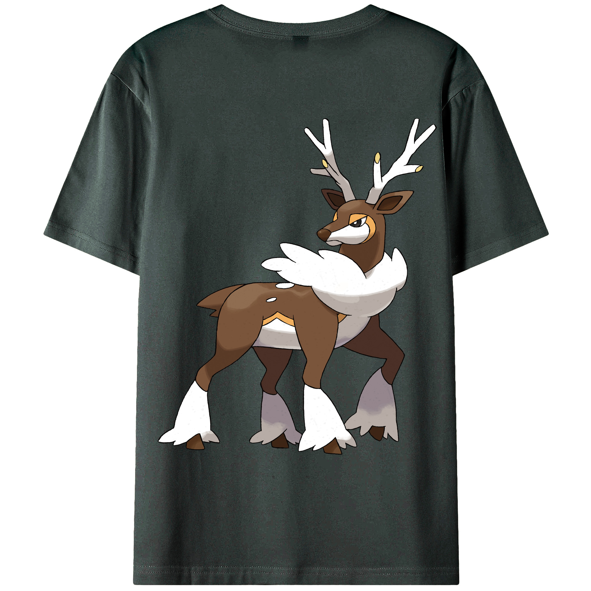 （画像用） ポケットモンスター Pokémon 綿100％ メンズ半袖Tシャツ（バックプリント） 通気性